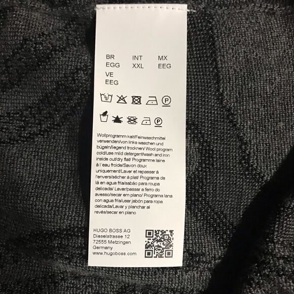 HUGO BOSS REGULAR-FIT SWEATER WITH JACQUARD-KNITTED GLITCH PATTERN XXL - Picture 6 of 9